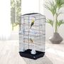Voir la diapositive 2 : PAWHUT PawHut Cage à oiseaux volière avec mangeoires perchoirs plateau amovible dim. 48L x 36l x 91H cm métal PS noir