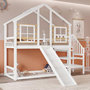 Voir la diapositive 5 : MERAX Lit superposé 90x200cm coloris blanc bois massif