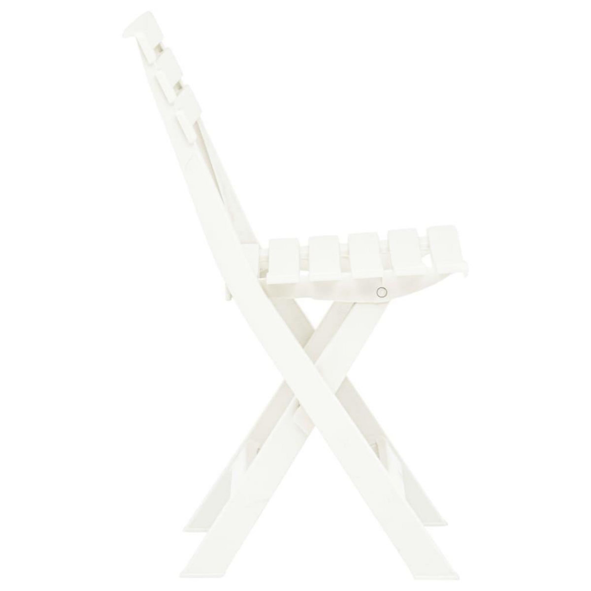 VIDAXL Chaises de jardin pliables lot de 2 Plastique Blanc