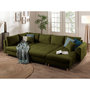 Voir la diapositive 3 : LISA DESIGN Rune - canapé panoramique avec pouf d'appoint - 7 places - style scandinave - gauche