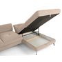 Voir la diapositive 3 : LISA DESIGN Ninon - canapé d'angle droit 4 places convertible avec coffre en tissu texturé