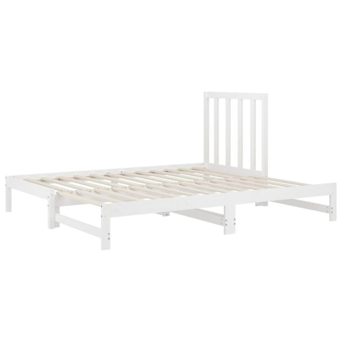 VIDAXL Lit coulissant sans matelas blanc 2x(90x200) cm