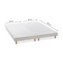 Voir la diapositive 4 : FINLANDEK Sommiers tapissiers a lattes x 2 - 180 x 200 - Bois massif blanc + pieds - FINLANDEK Rakenne