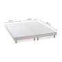 Voir la diapositive 4 : FINLANDEK Sommiers tapissiers a lattes x 2 - 180 x 200 - Bois massif blanc + pieds - FINLANDEK Rakenne