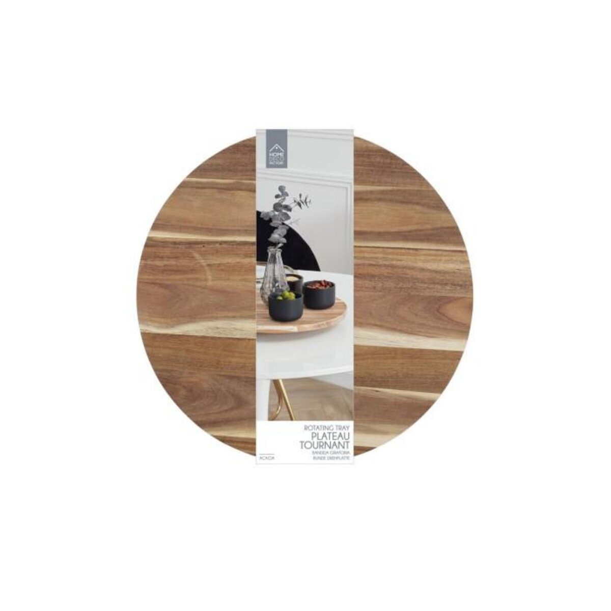 Paris Prix Plateau Tournant  Acacia  35cm Naturel