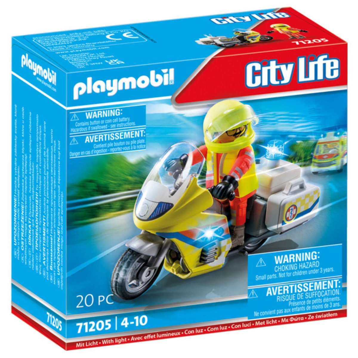 PLAYMOBIL 71205 Urgentiste avec moto 