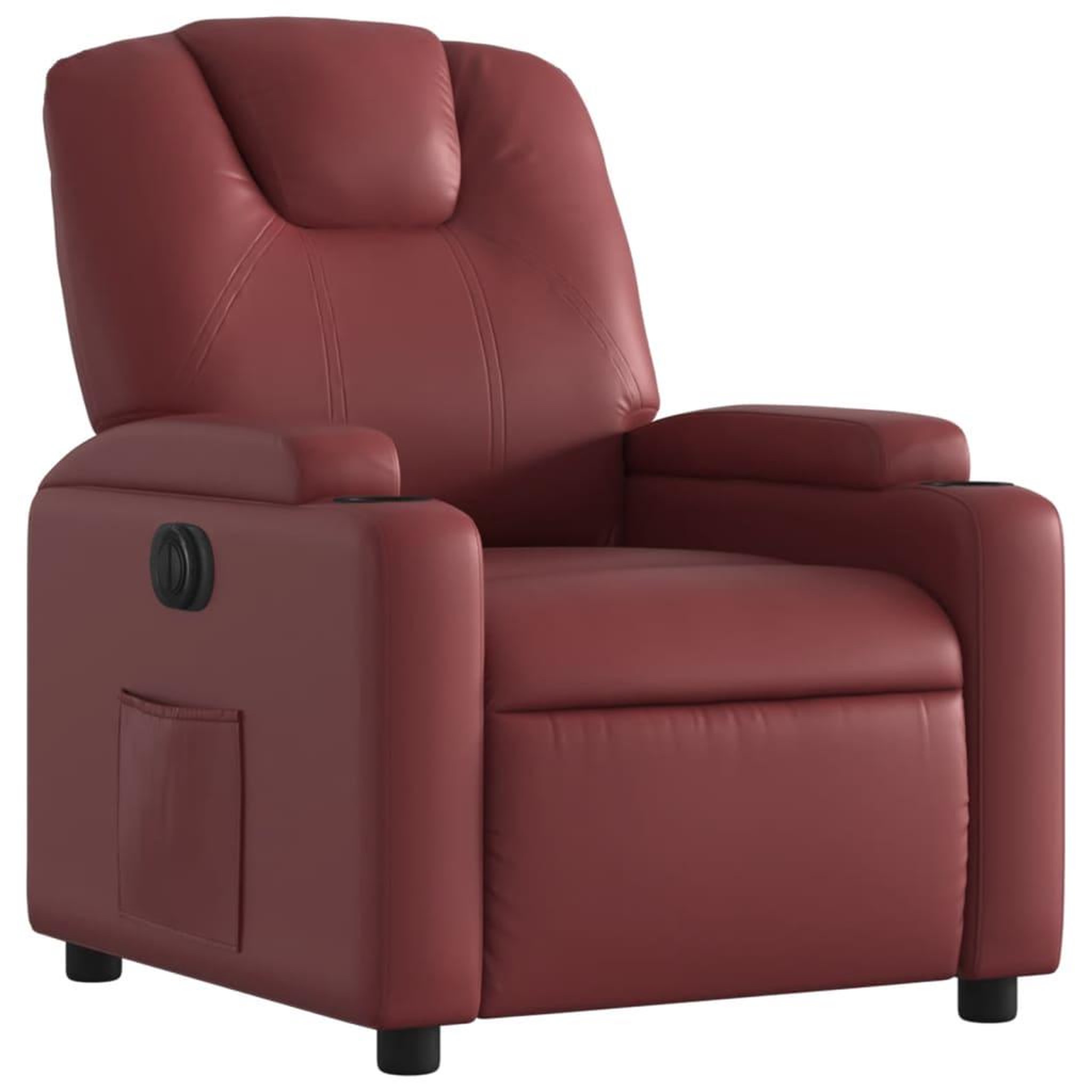 Voir la diapositive 4 : VIDAXL Fauteuil inclinable electrique Rouge bordeaux Similicuir