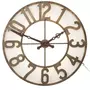 Paris Prix Horloge Murale à Led  Romains  105cm Marron