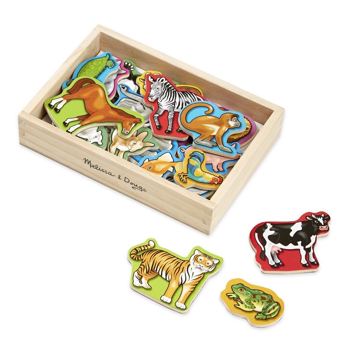 Melissa & Doug 20 aimants animaux en bois