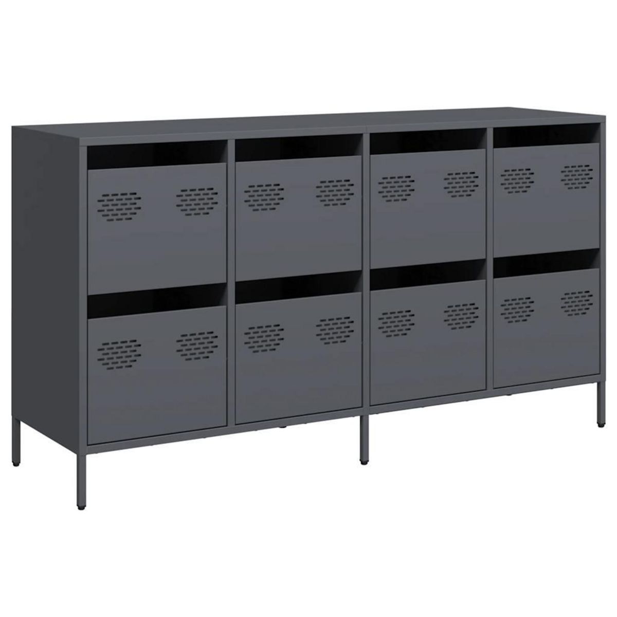 VIDAXL Buffet anthracite 135x39x73,5 cm acier lamine a froid