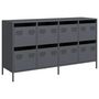 Voir la diapositive 2 : VIDAXL Buffet anthracite 135x39x73,5 cm acier lamine a froid