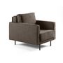 Voir la diapositive 4 : LISA DESIGN Charlie - fauteuil - pieds hauts - en tissu velours relief