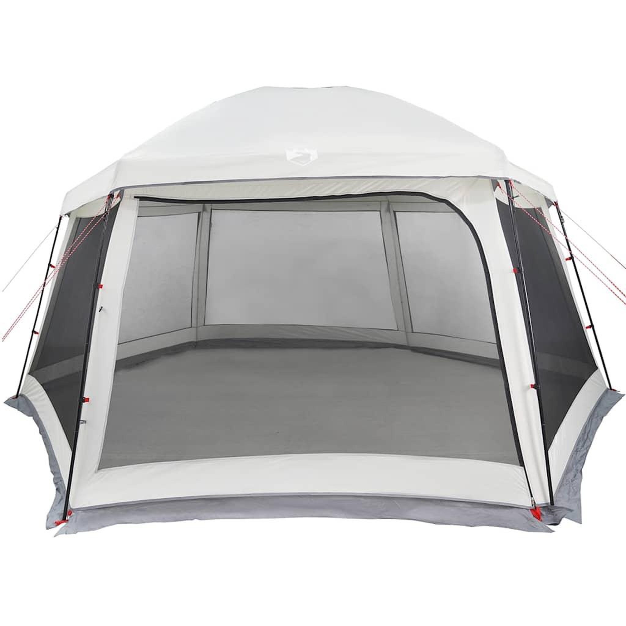 Voir la diapositive 5 : VIDAXL Tente piscine toit amovible parois maille gris 512x458 cm
