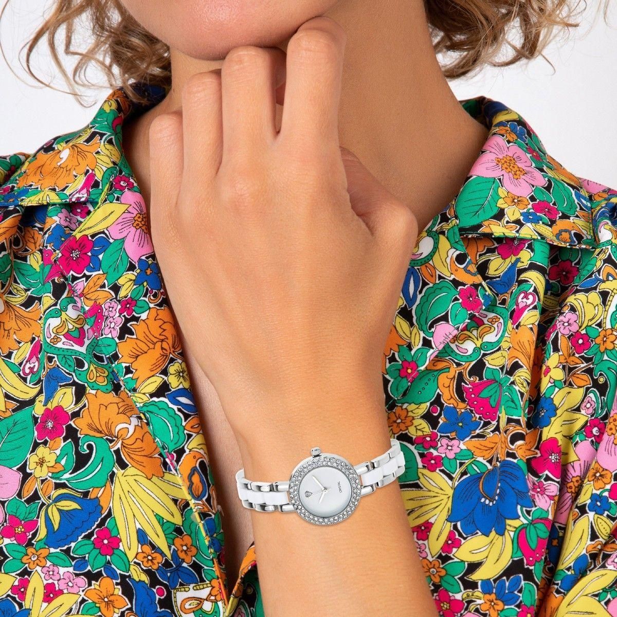 SC CRYSTAL Montre Cassandra élégante ornée de Cristaux scintillants