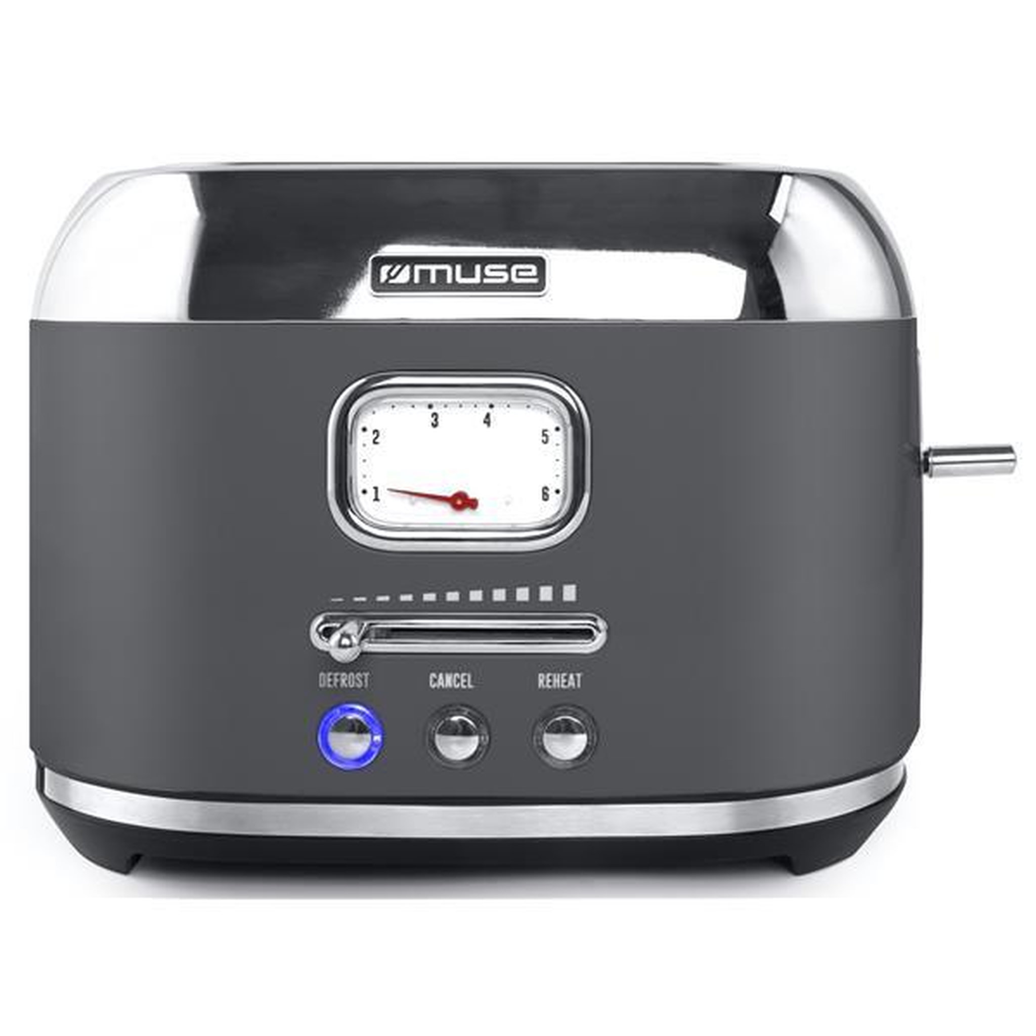 Voir la diapositive 1 : Muse Grille-pains 2 fentes 1000w noir/inox - ms-120dg