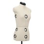 VIDAXL Mannequin de robe ajustable pour femme Creme S Taille 33-40