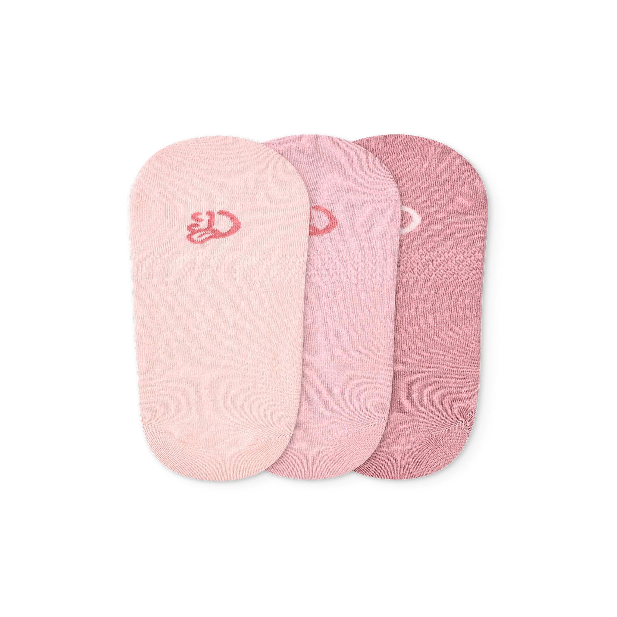 Voir la diapositive 3 : DEDOLES Lot de 3 paires de protège-pieds rose poudré en coton