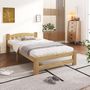 Voir la diapositive 4 : MERAX Lit simple 90x200cm bois coloris naturel