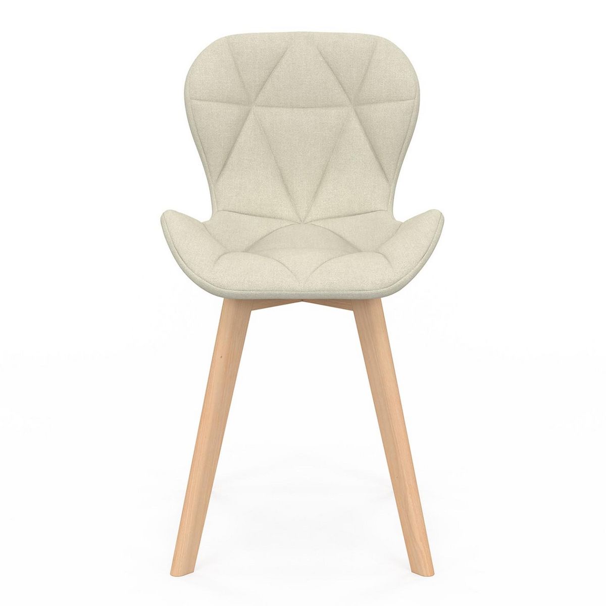 ID MARKET Lot de 4 chaises ROBINE en tissu mix color bleu, gris, beige et noir