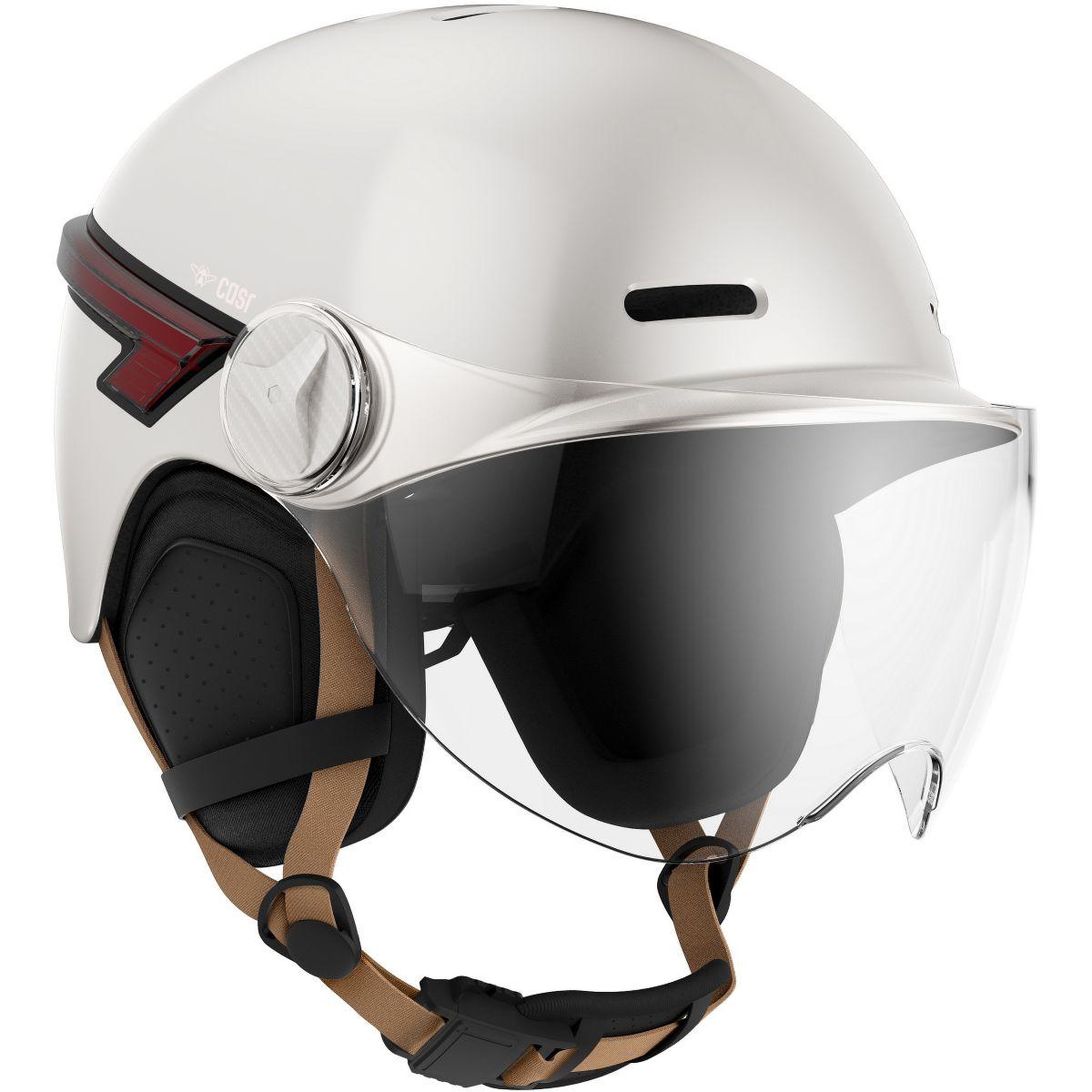 CASR Casque trottinette led glow crème taille l