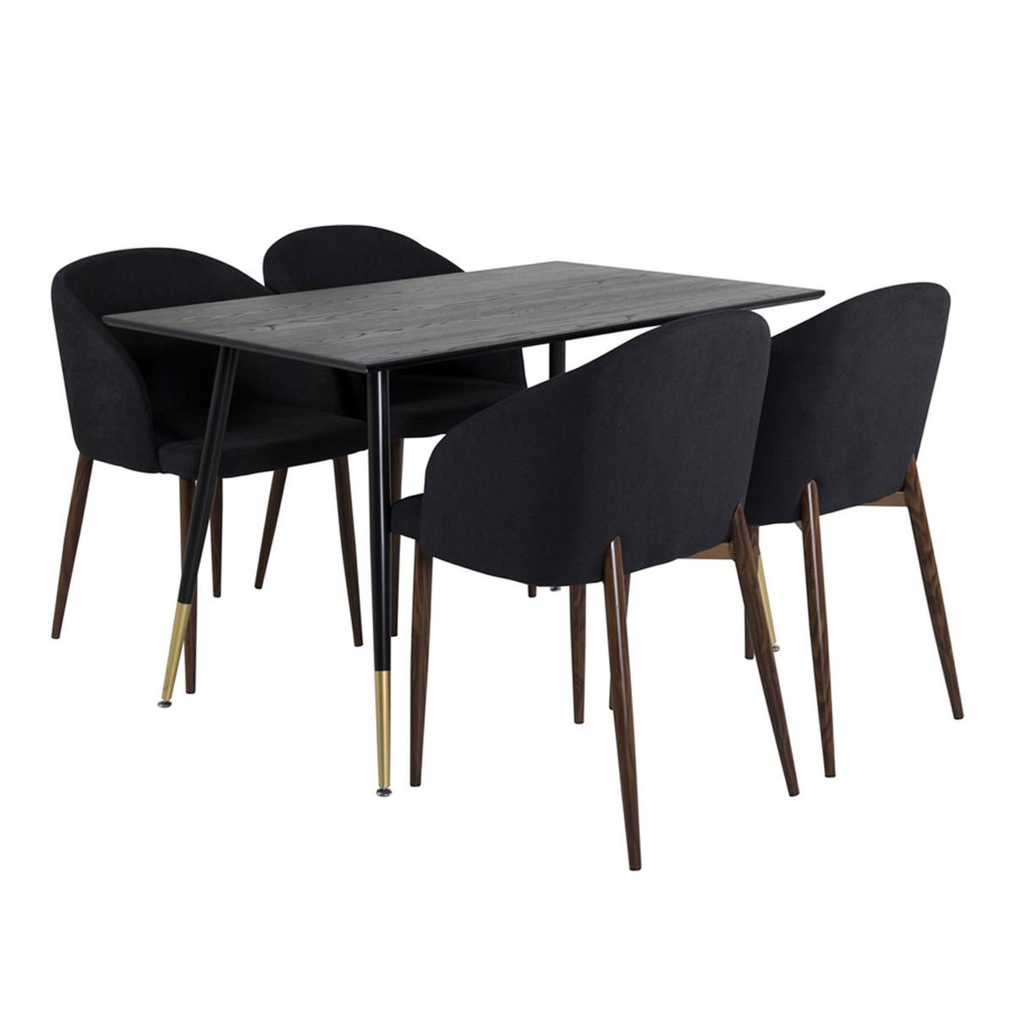 Paris Prix Ensemble table à manger & 4 chaises  dipp & arch  120cm noir