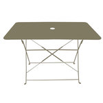 Chalet & jardin Table rectangulaire d'extérieur pliante Bistro en acier - Taupe