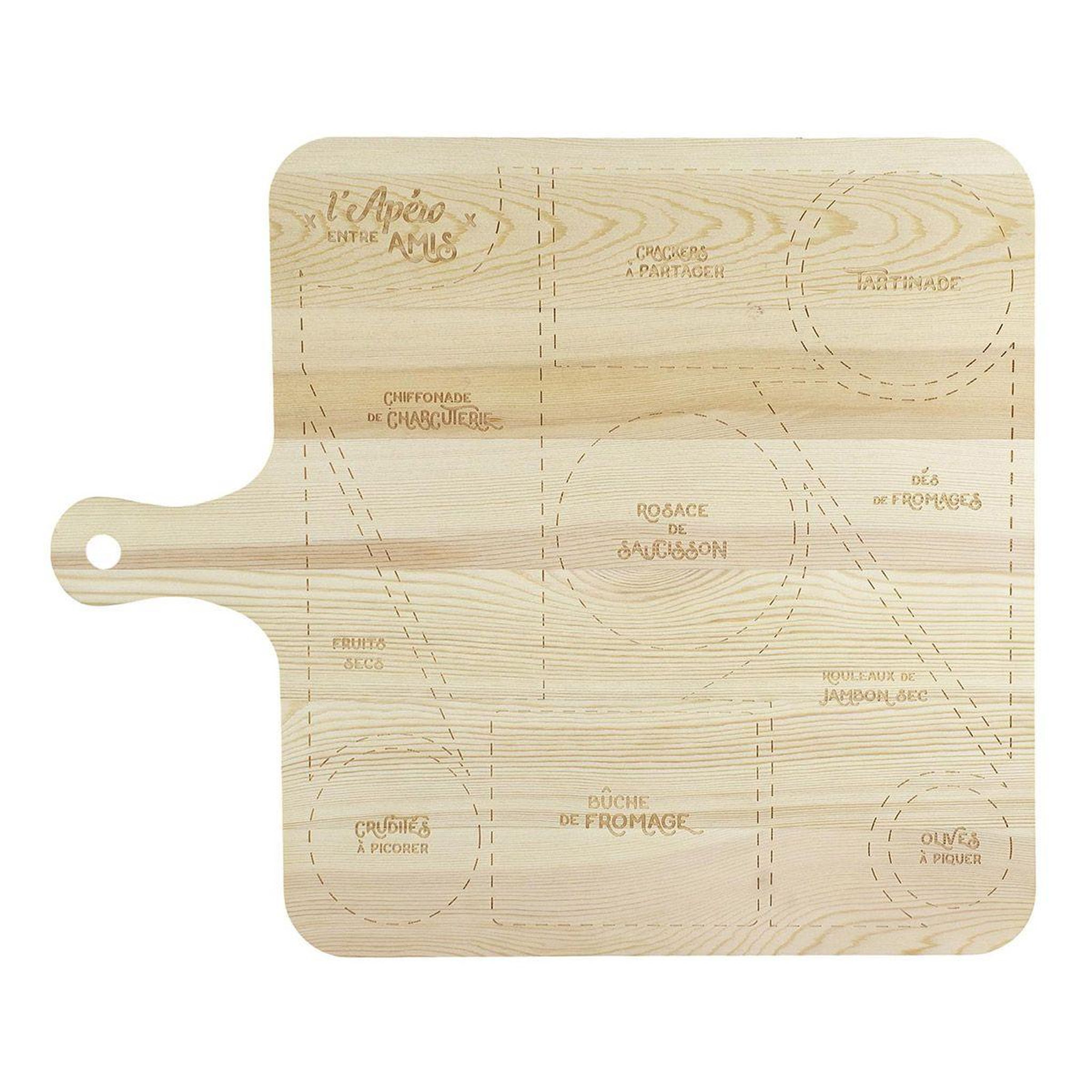COOK CONCEPT Planche de présentation  l'apéro entre amis  44cm naturel