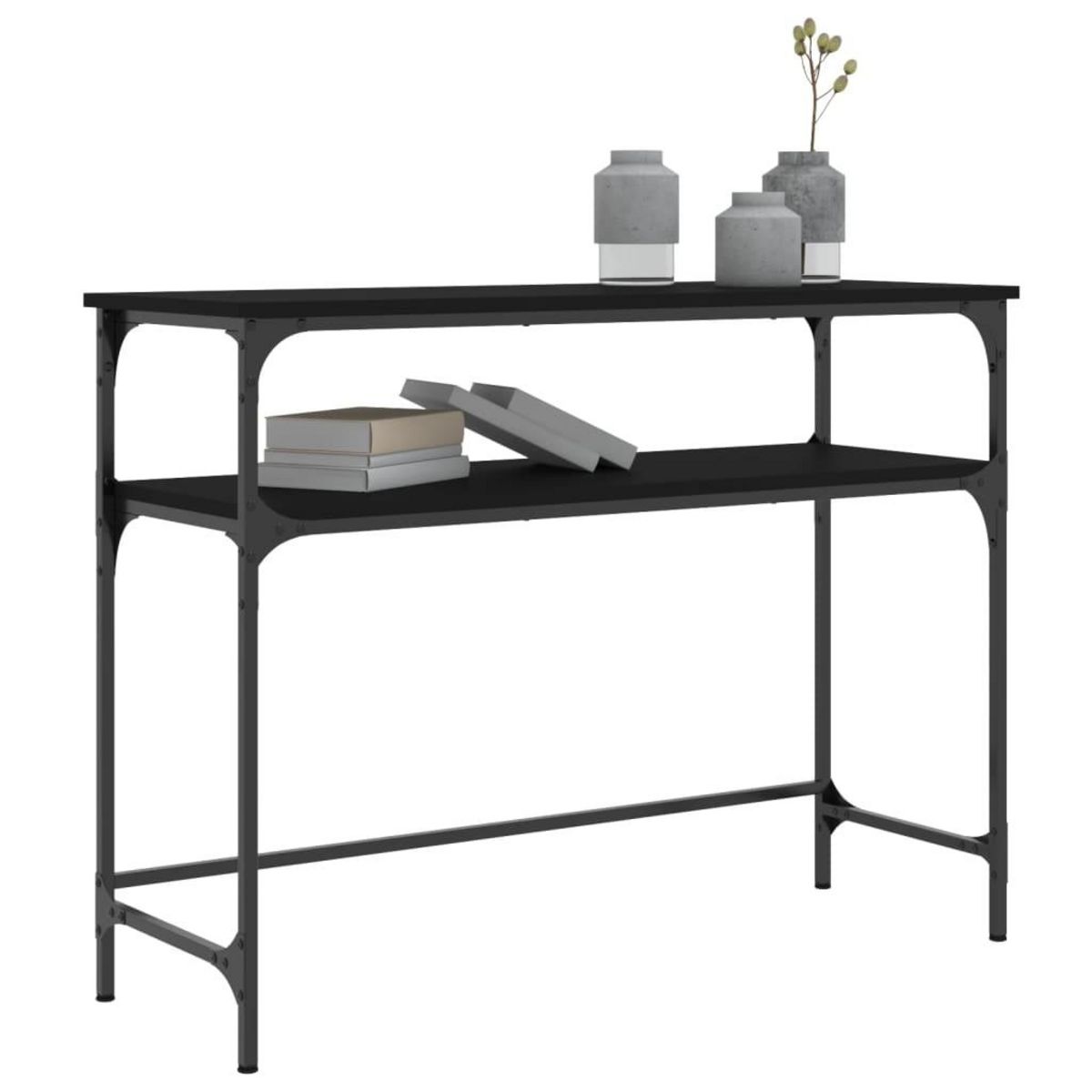 VIDAXL Table console noir 100x35,5x75 cm bois d'ingenierie