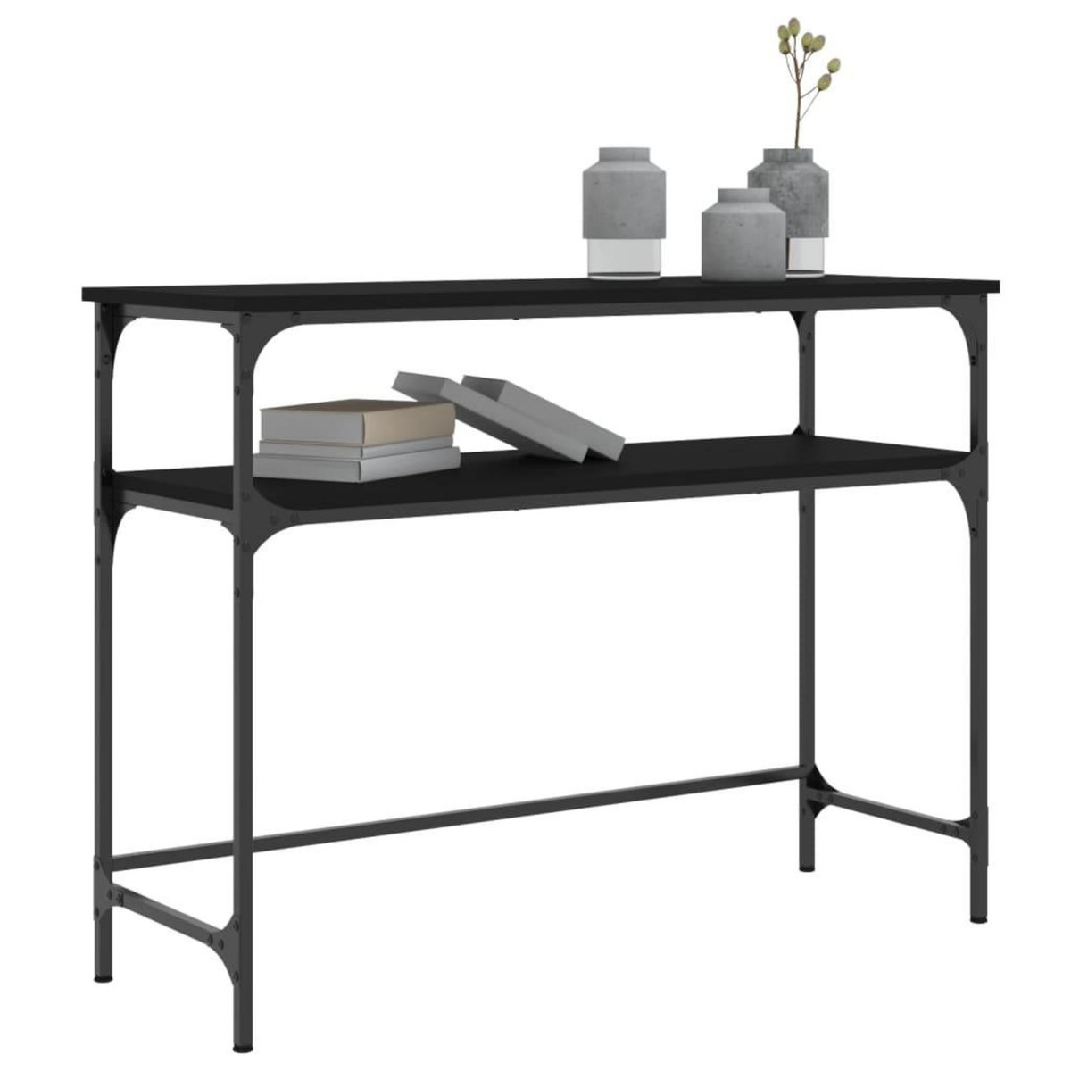 VIDAXL Table console noir 100x35,5x75 cm bois d'ingenierie