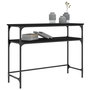Voir la diapositive 3 : VIDAXL Table console noir 100x35,5x75 cm bois d'ingenierie