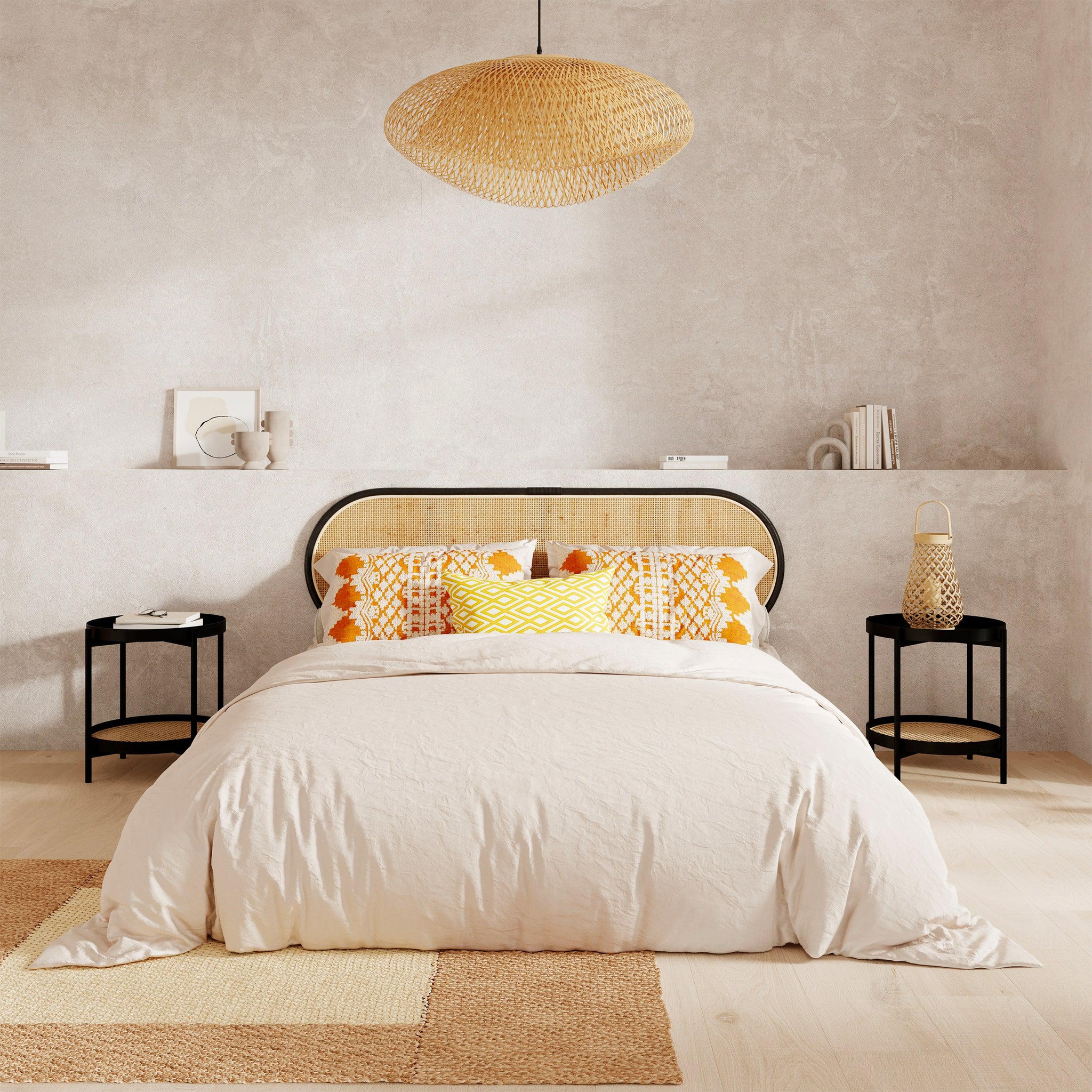 Voir la diapositive 5 : MAISON PAVANE Suspension en bambou naturel d88 cm-anya