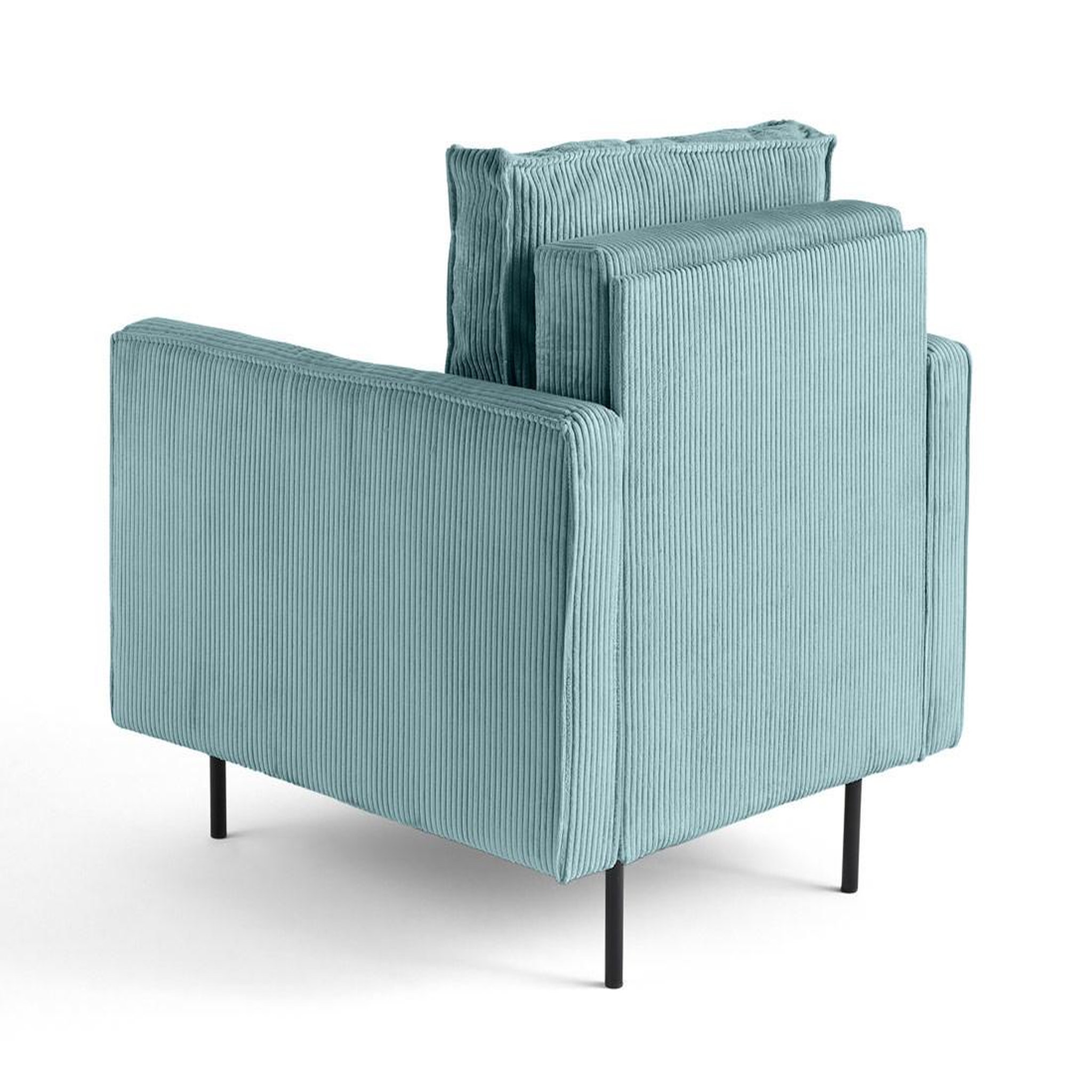 Voir la diapositive 4 : LISA DESIGN Charlie - fauteuil - pieds hauts - en velours côtelé
