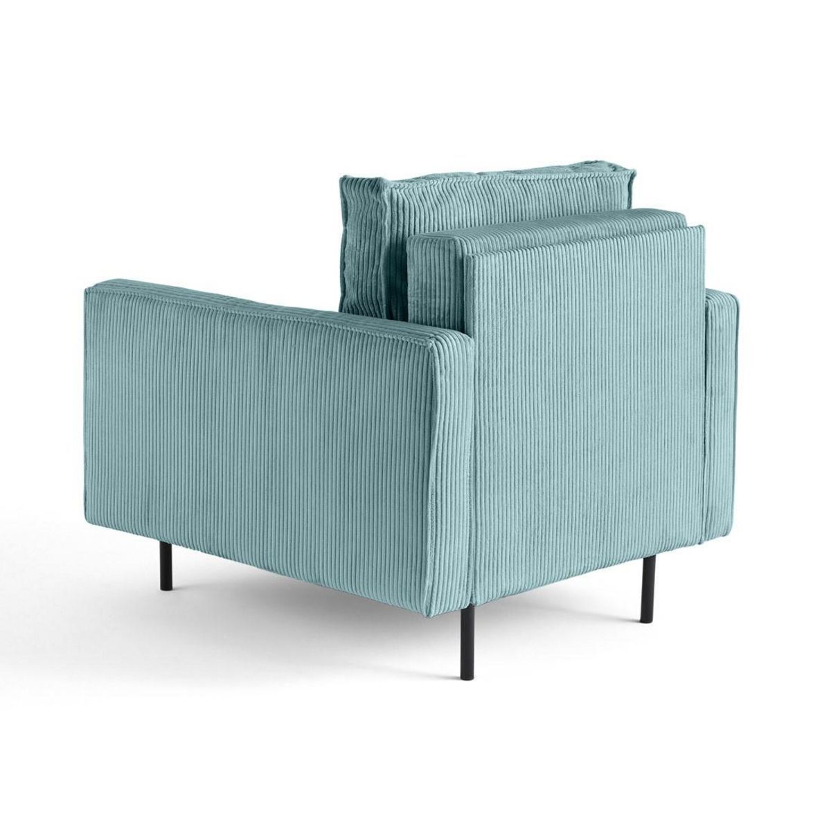 LISA DESIGN Charlie - fauteuil - pieds hauts - en velours côtelé