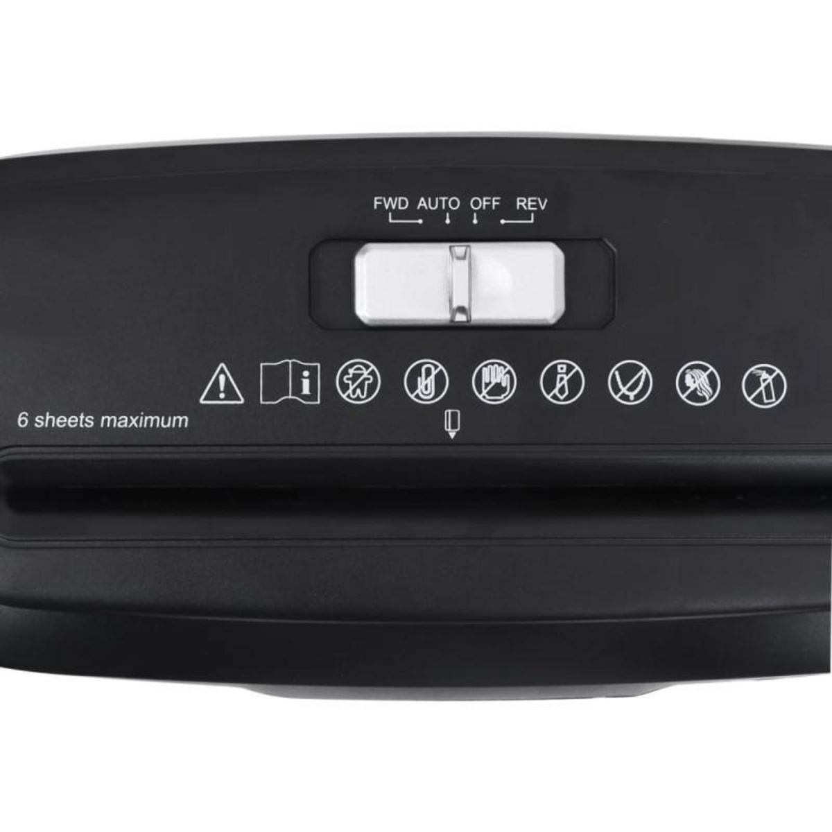 VIDAXL Déchiqueteuse de papier 6 feuilles à coupe en bandes Noir