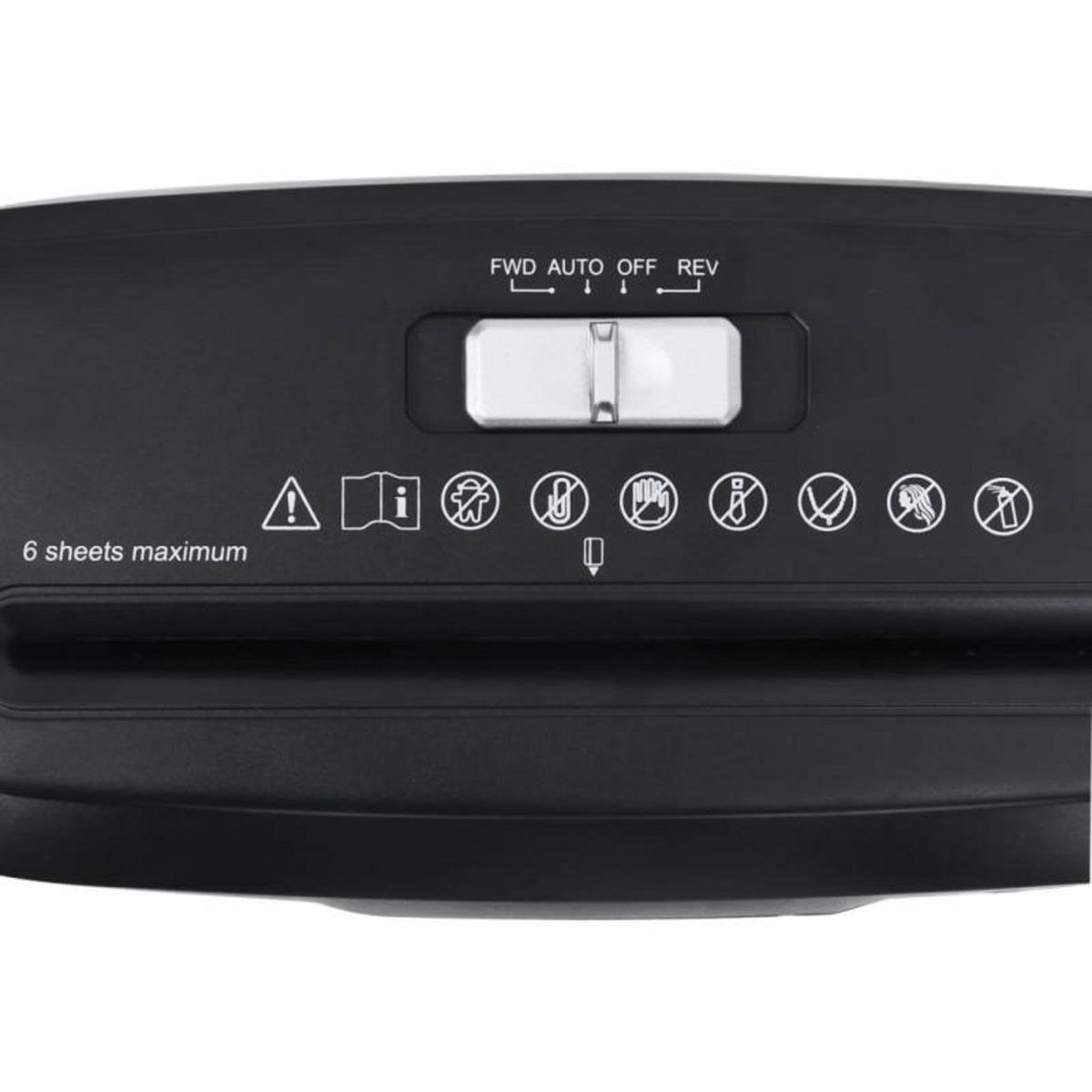 VIDAXL Déchiqueteuse de papier 6 feuilles à coupe en bandes Noir