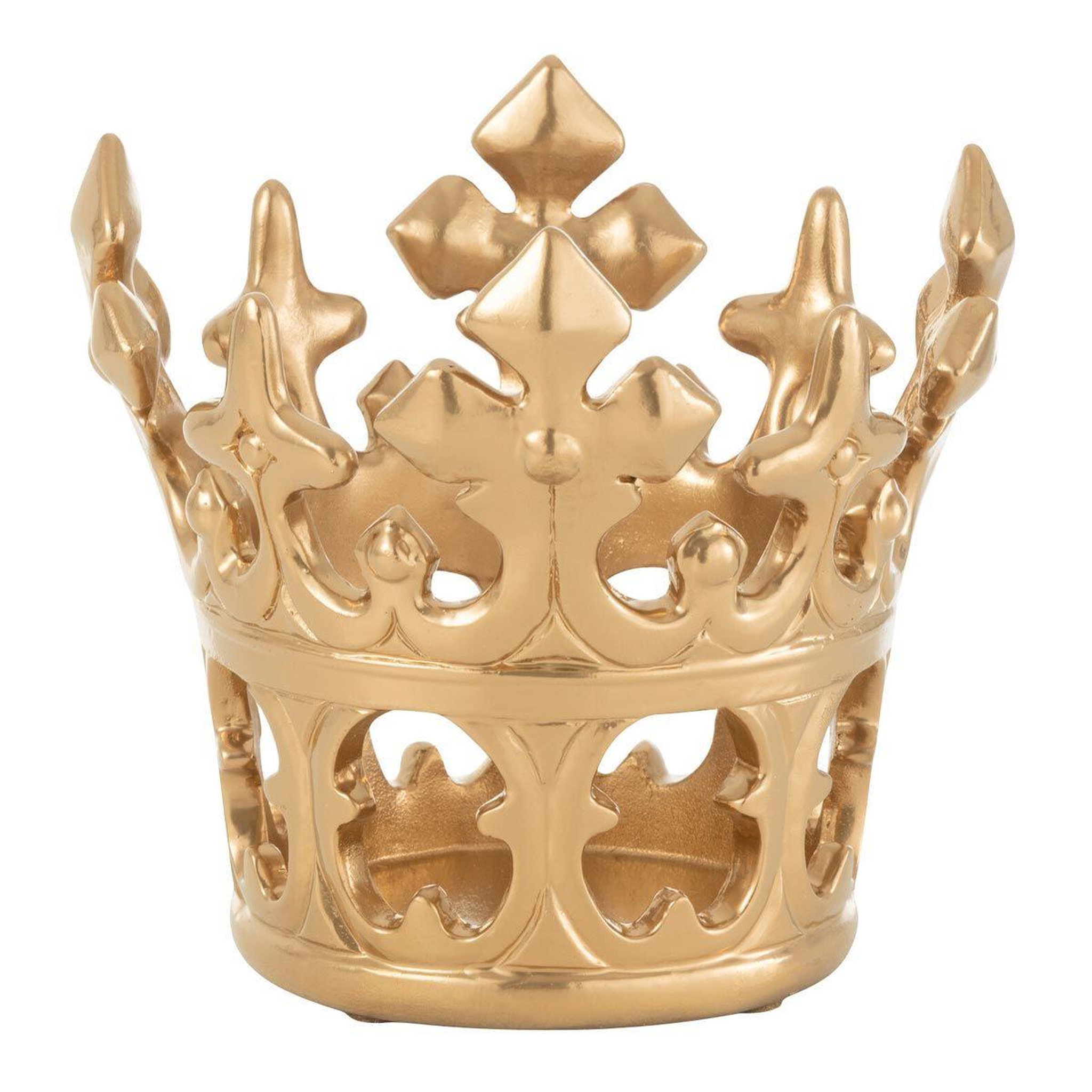 J-LINE Couronne déco  élisabeth  18cm or