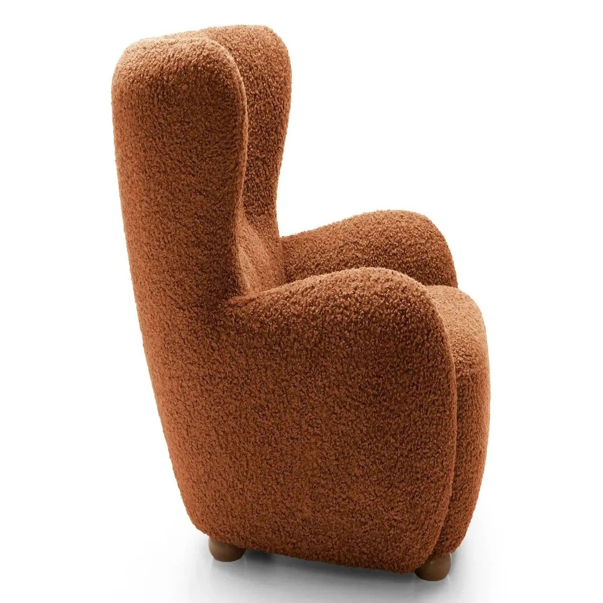 Voir la diapositive 3 : CASANOVA PARIS Lili - fauteuil tissu bouclette