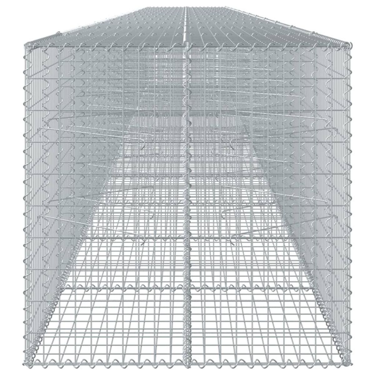 VIDAXL Panier gabion avec couvercle 1200x100x100 cm fer galvanise