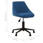 Voir la diapositive 6 : VIDAXL Chaise pivotante de bureau Bleu Velours