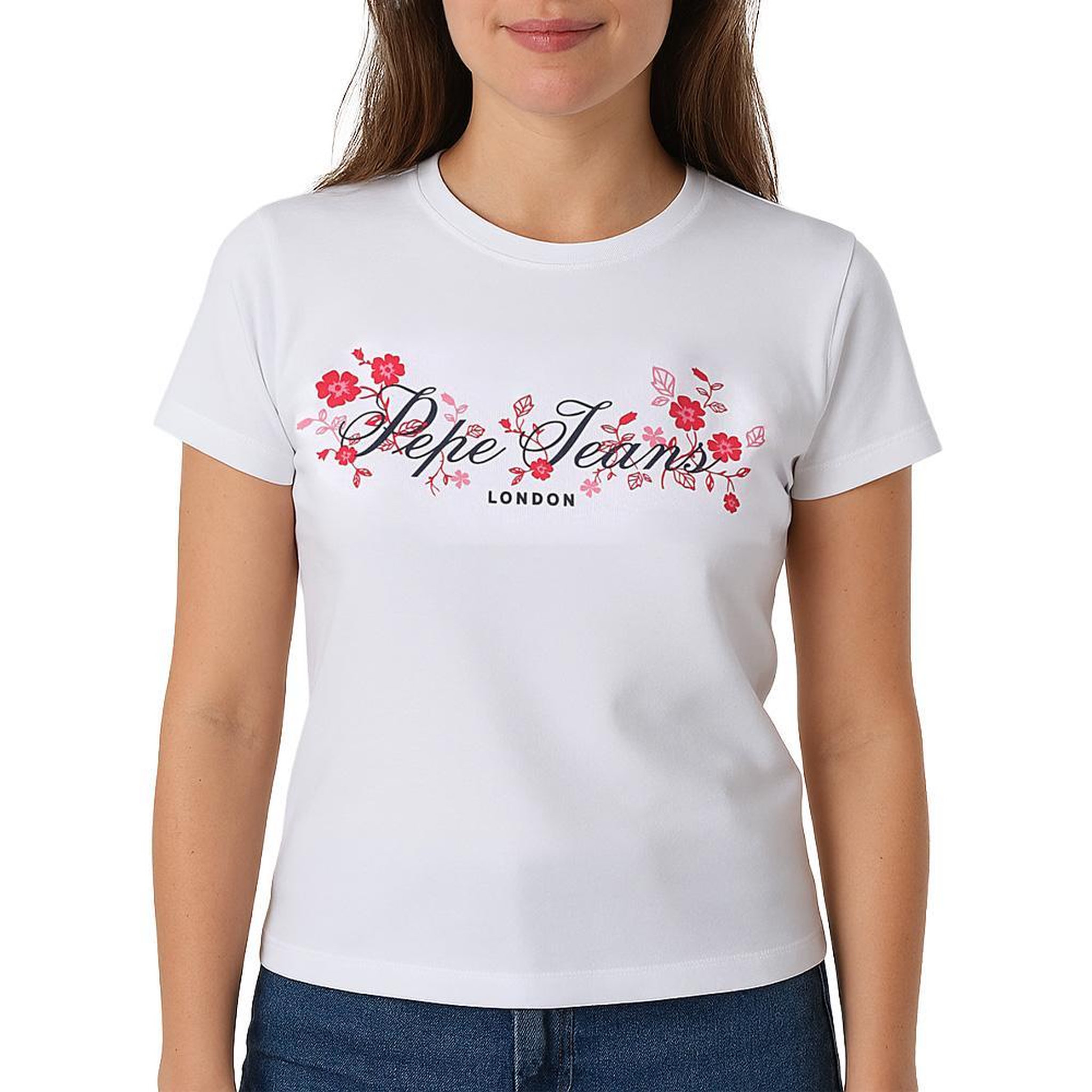 Pepe Jeans T-Shirt Blanc Femme Pepe jeans Pjl L Nd T. Coloris disponibles : Blanc