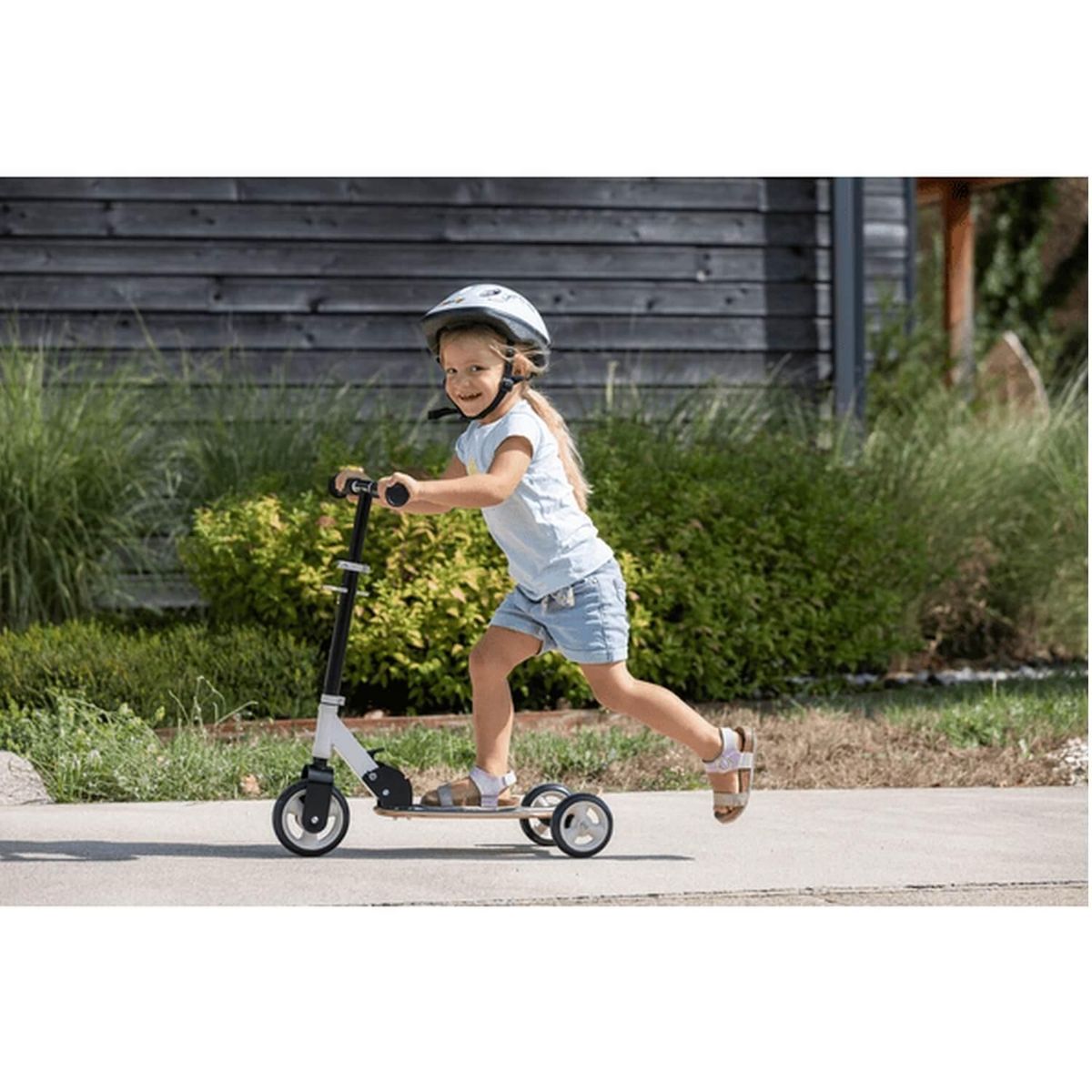 SMOBY Patinette 3 roues Pliable en bois