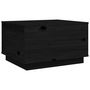 Voir la diapositive 2 : VIDAXL Table basse Noir 60x50x35 cm Bois massif de pin