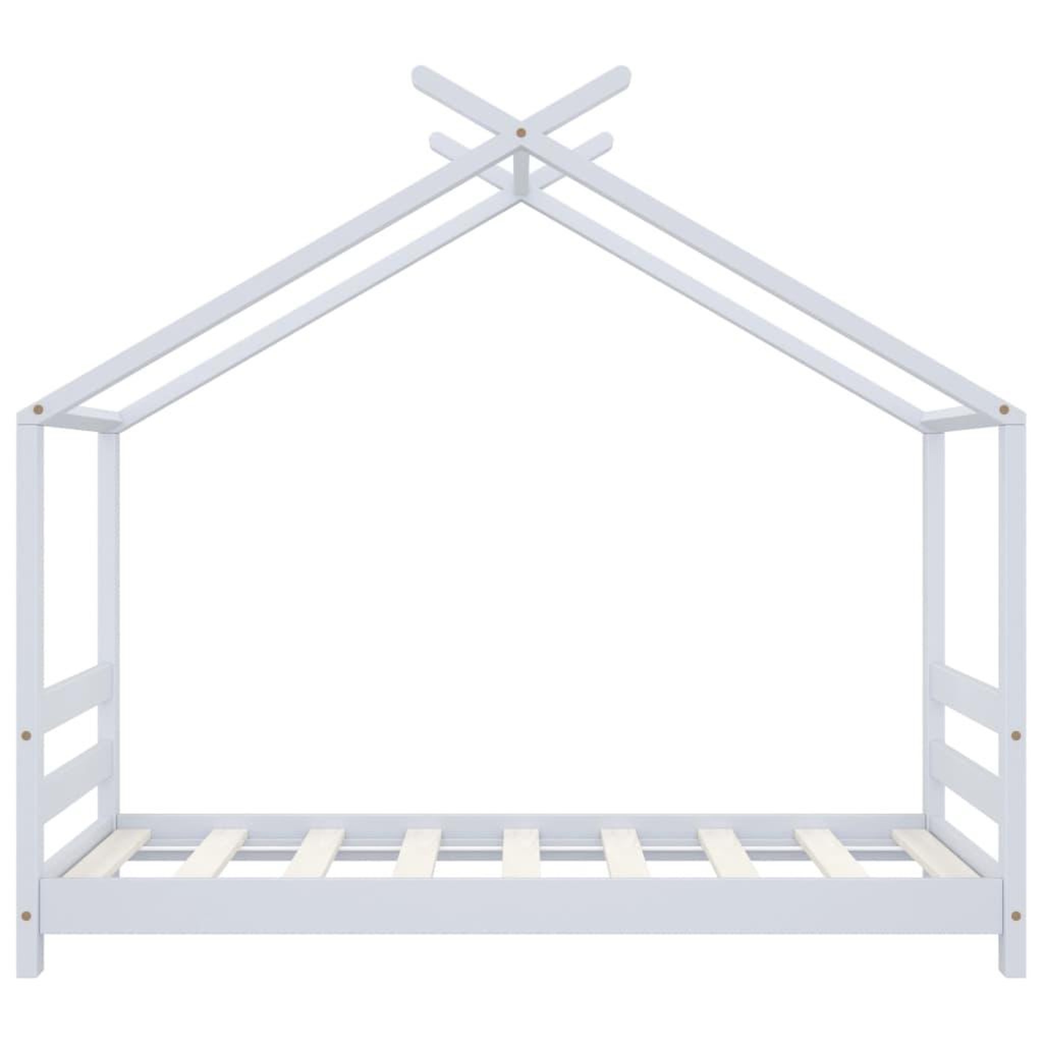 Voir la diapositive 4 : VIDAXL Cadre de lit d'enfant Blanc Bois de pin massif 70x140 cm