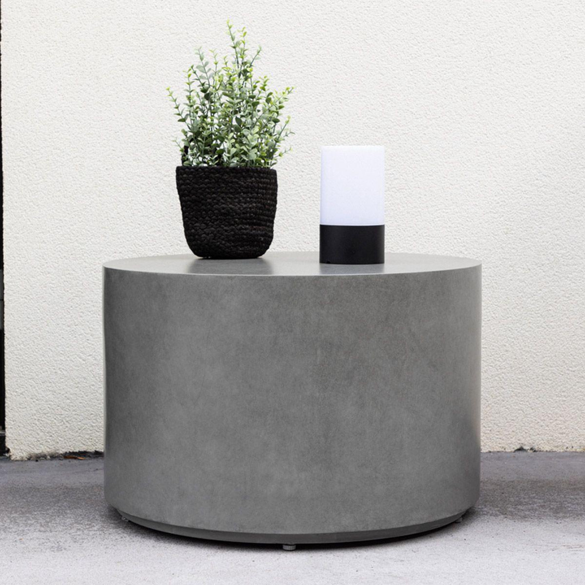 Voir la diapositive 2 : Paris Prix Table d'appoint de jardin ronde  lissabon  60cm gris