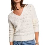 MORGAN Pull Ivoire Femme Morgan Duveuteuse. Coloris disponibles : Beige