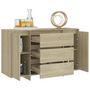 Voir la diapositive 3 : VIDAXL Buffet avec 3 tiroirs Chêne Sonoma 120x41x75 cm Bois ingénierie