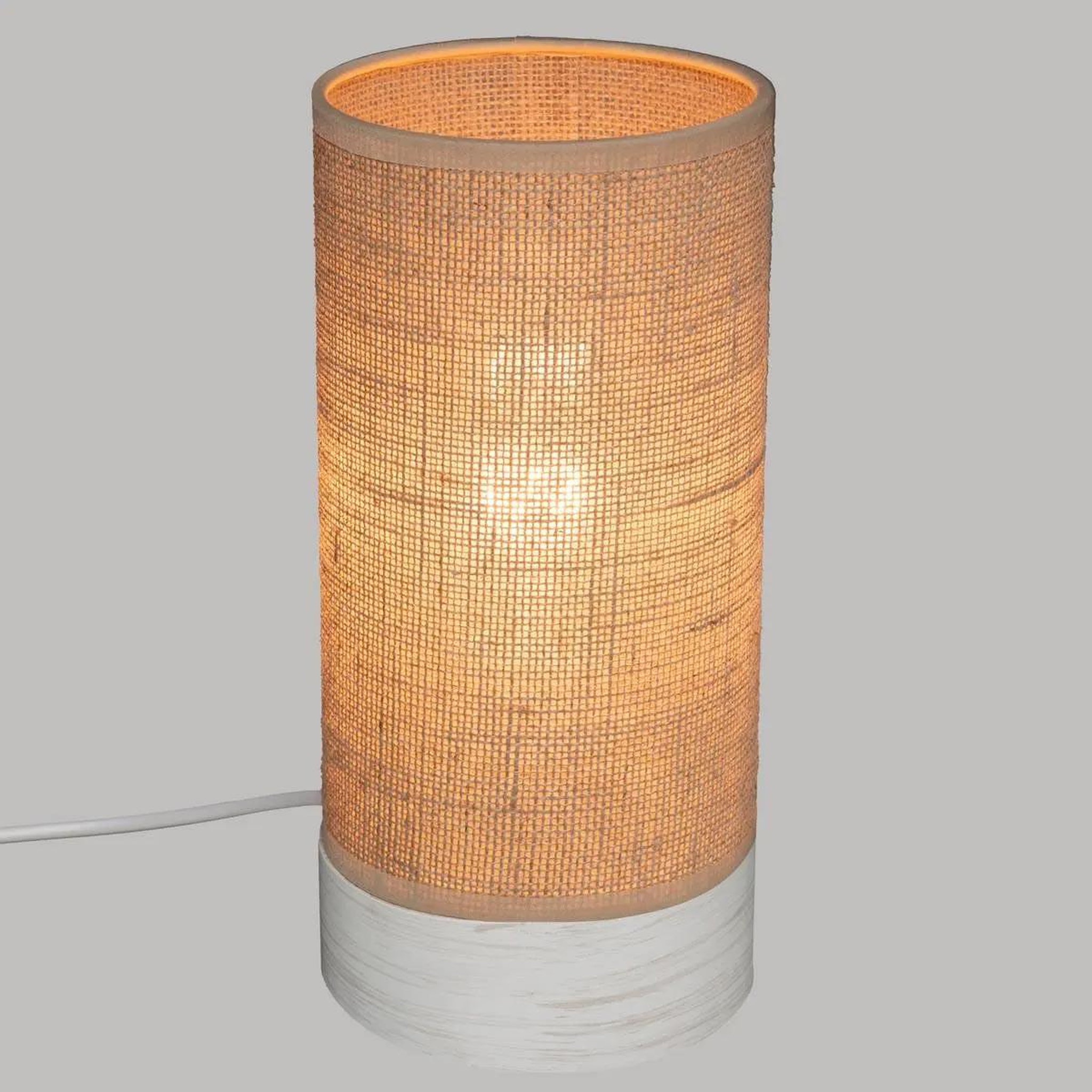 Voir la diapositive 2 : ATMOSPHERA Lampe à poser design  elva  27cm beige