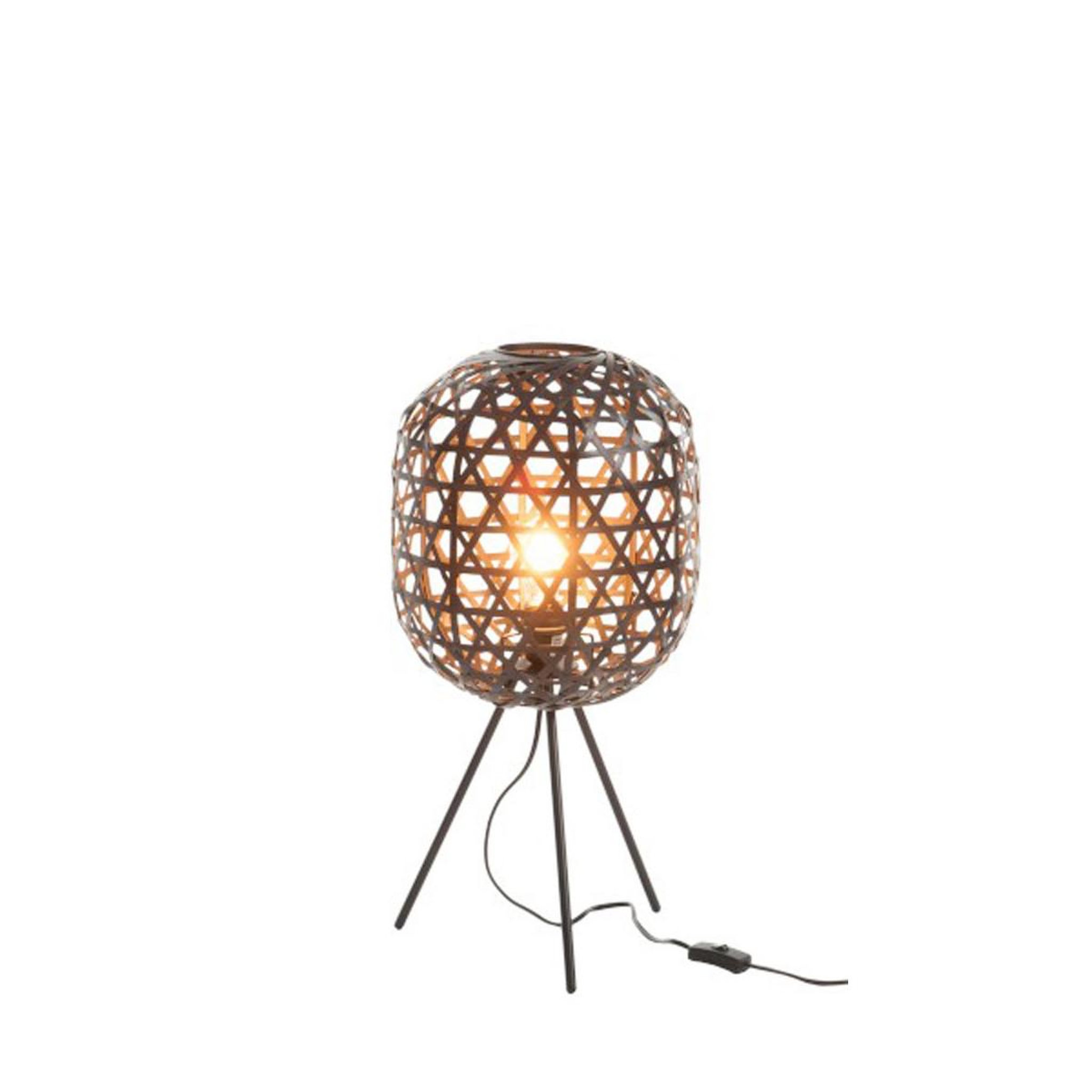 Voir la diapositive 2 : J-LINE Lampe à Poser sur Trépied  Briot  59cm Noir