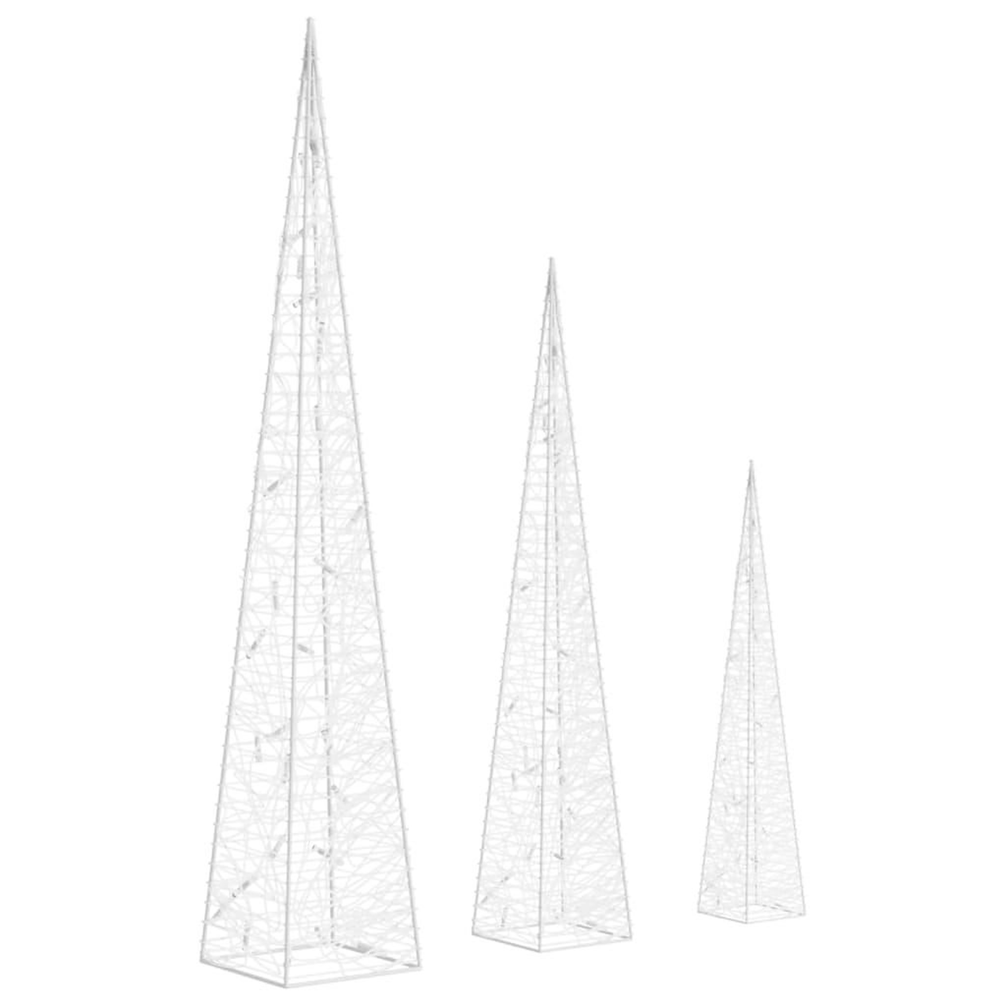 Voir la diapositive 5 : VIDAXL Jeu de cones lumineux a LED Acrylique Bleu 30/45/60 cm