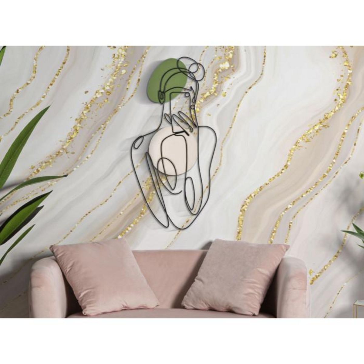 Paris Prix Décoration Murale en Métal  Lady Color  80cm Multicolore